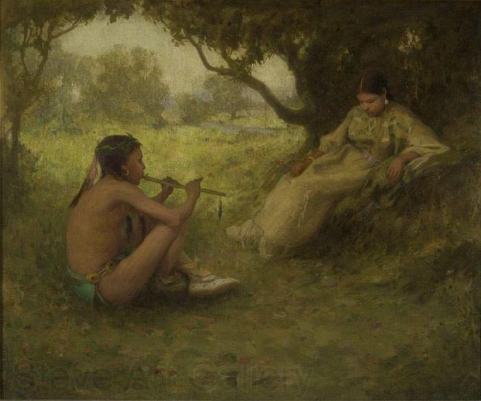 Eanger Irving Couse Lovers (Indian Love Song) Spain oil painting art